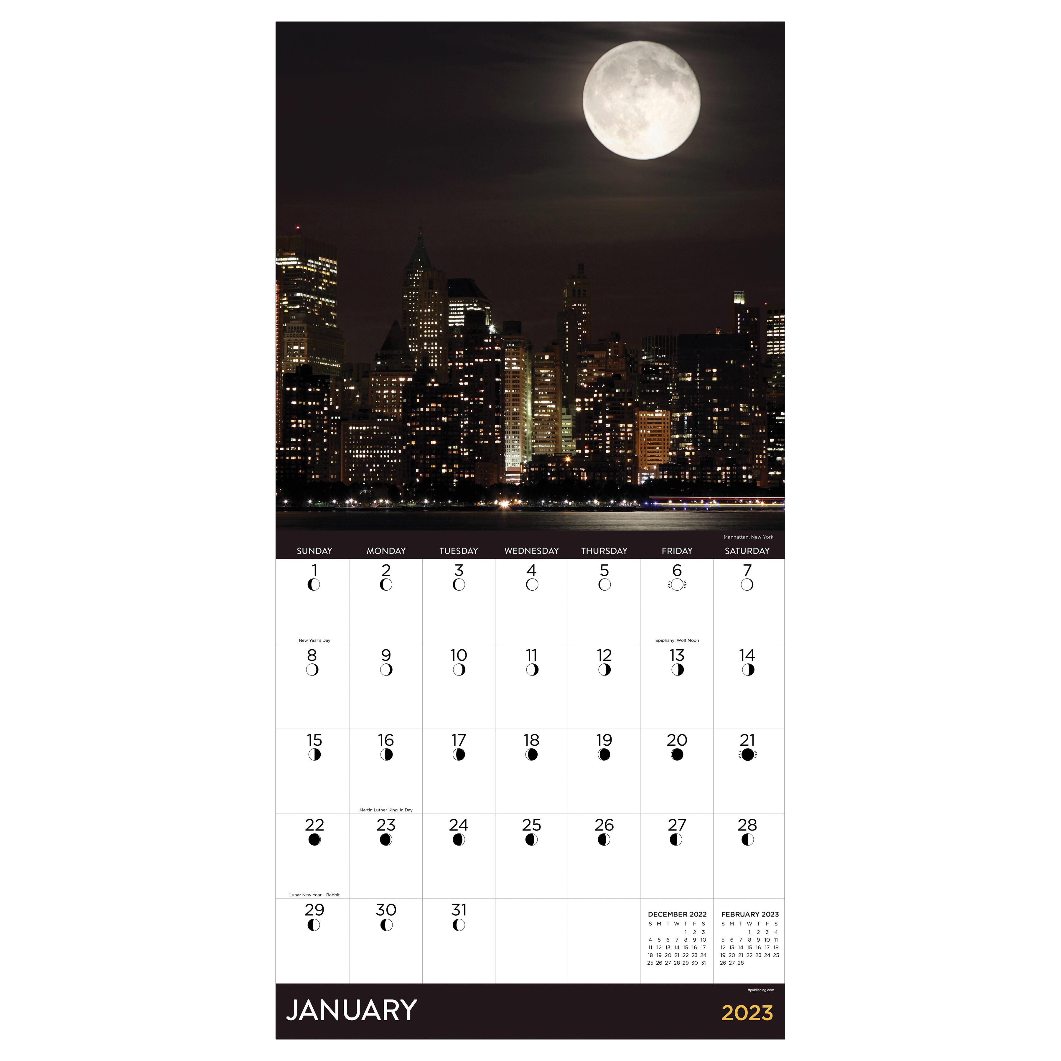 2023 Moons - Square Wall Calendar