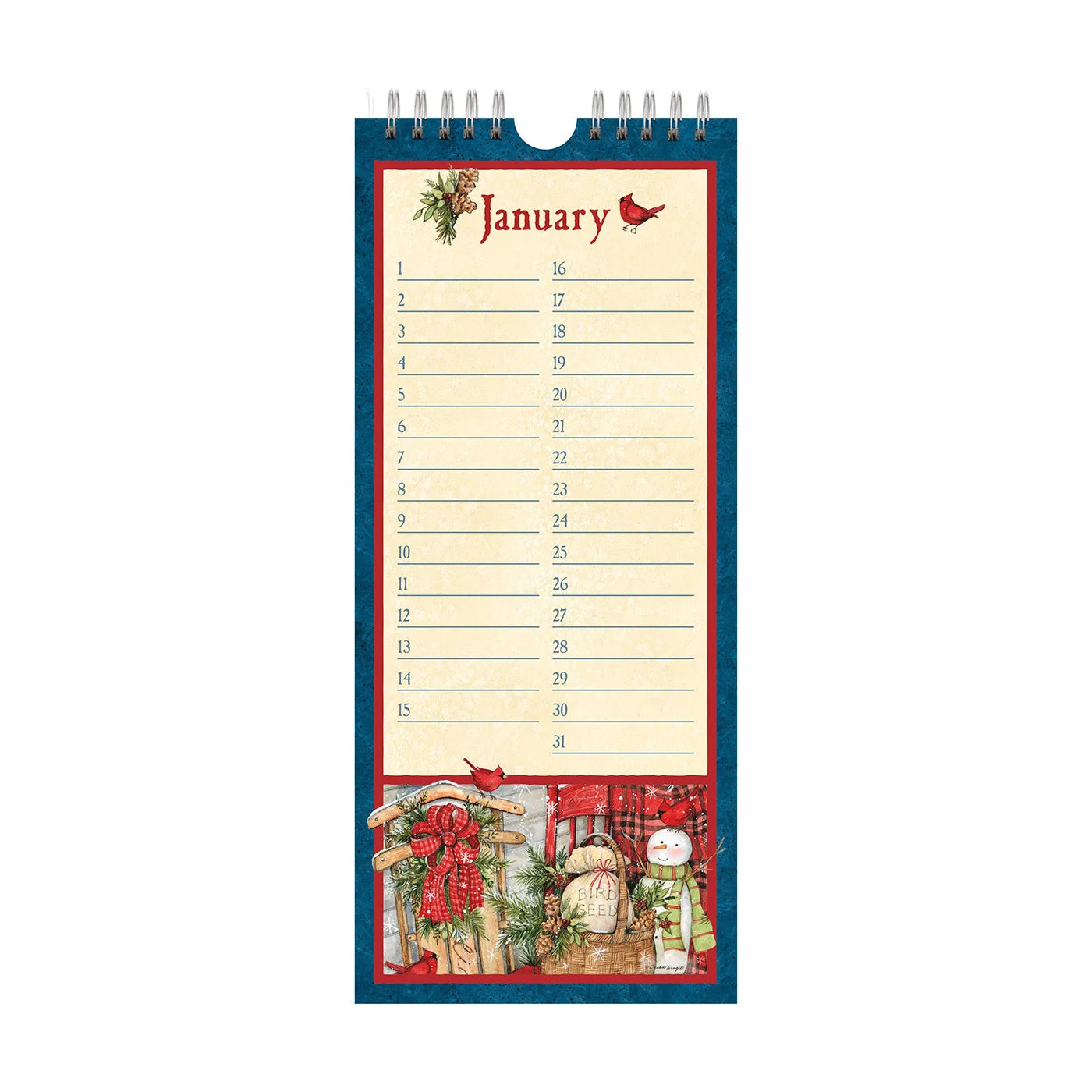 LANG Heart & Home Special Date Organizer - Perpetual Slim Wall Calendar