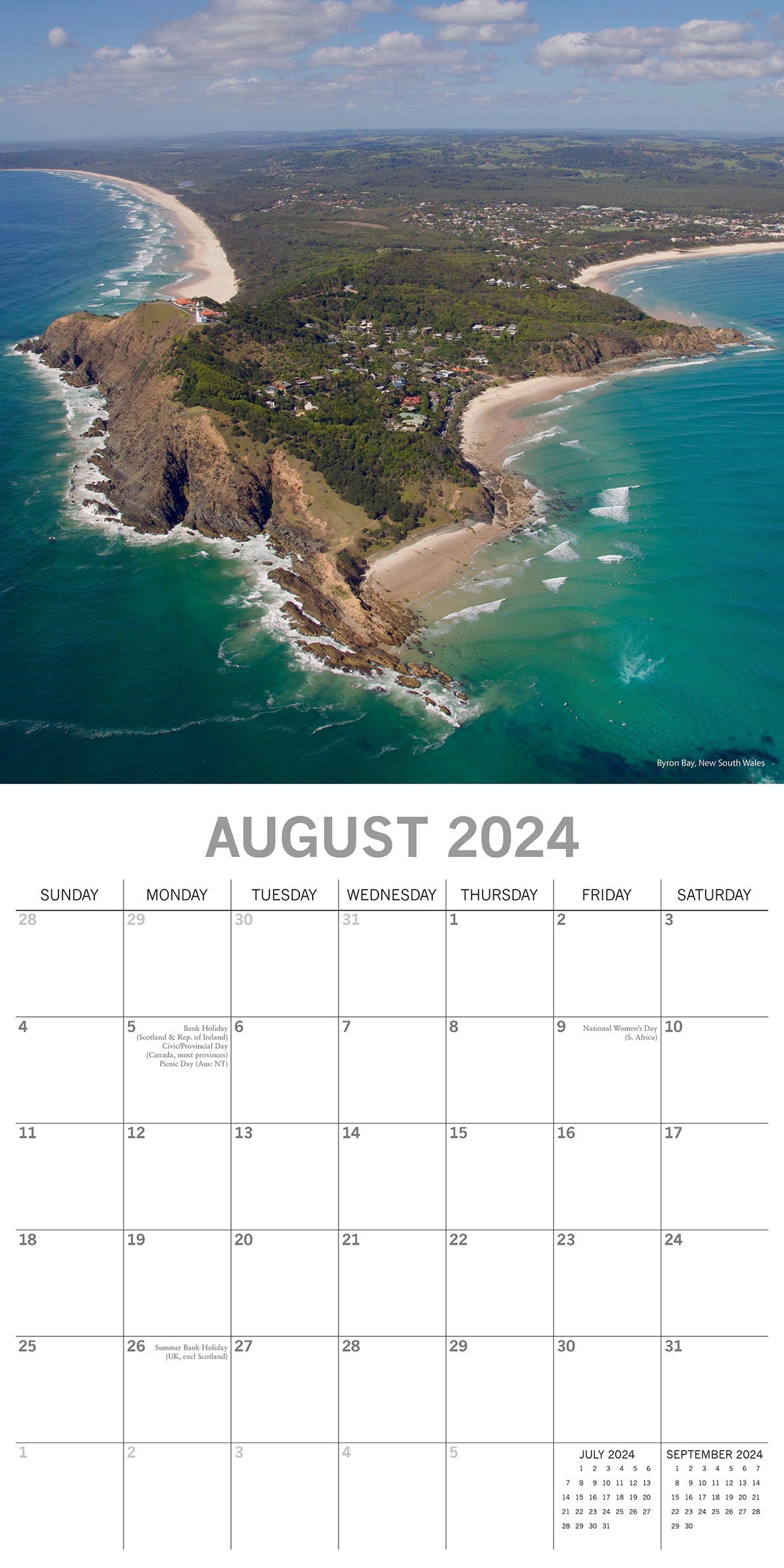 2024 Coastlines of Australia - Square Wall Calendar