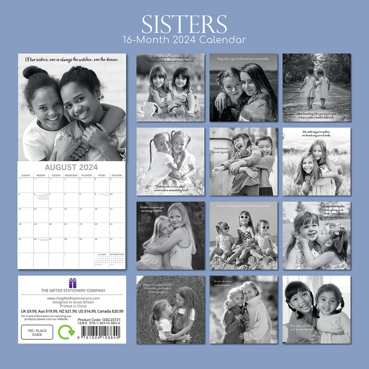 2024 Sisters - Square Wall Calendar