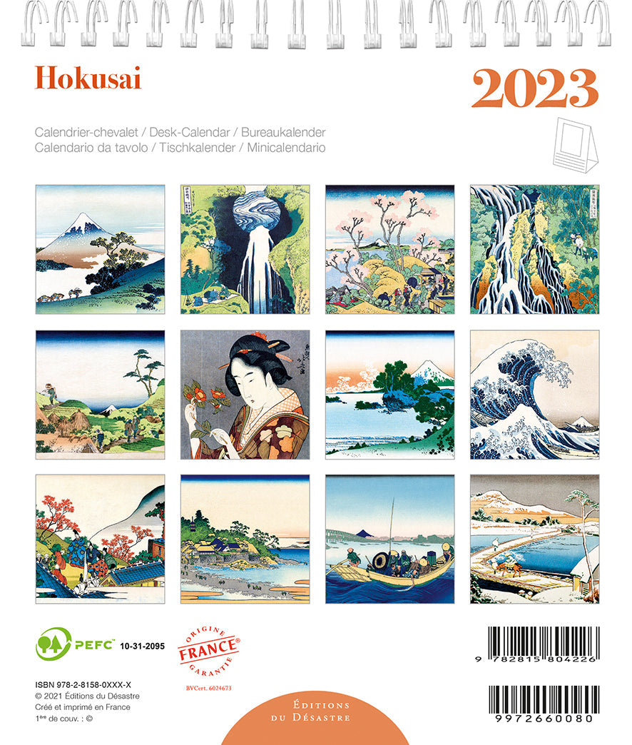 2023 Hokusai By Editions Desastre - Desk Easel Calendar