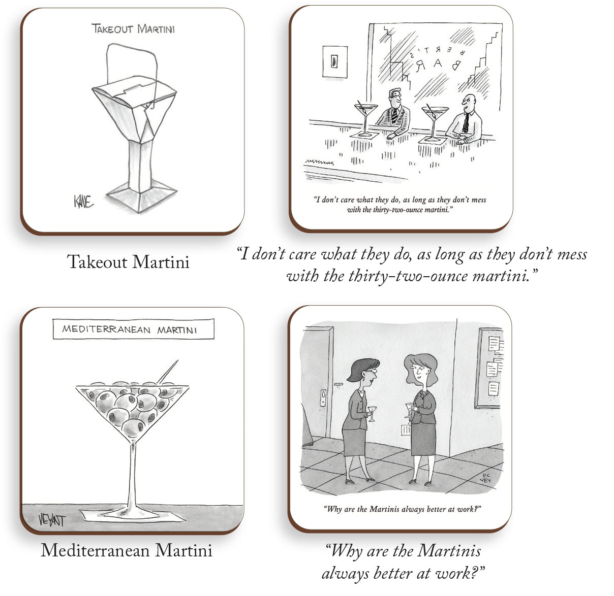 Martinis (By New Yorker) - Coasters